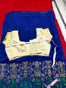 Elegant Blue &amp; Green Saree