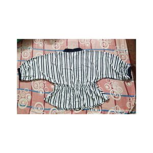 Striped Peplum Top
