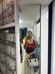Red - Maroon Halter Top