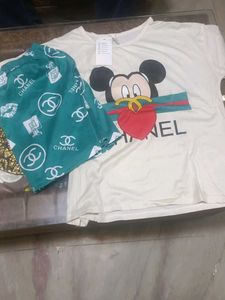 Cute Mickey Mouse &amp; Chanel Pajama Set