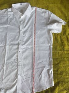 Classic White Short Sleeve Button-Up Shirt