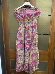 Bohemian Beach off shoulder Pink Maxi Dress