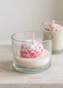 Floral Scented Candle in Glass Jar