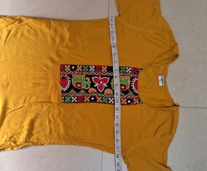 New and unused Elegant Mustard Embroidered Kurta