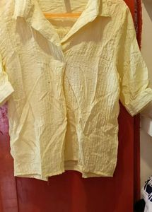Light Yellow Textured Shirt