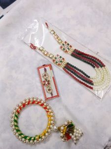 Colorful Indian Jewelry Set