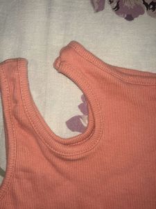 Coral Cut-Out Tank Top
