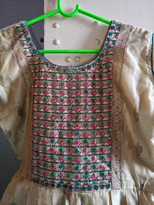 Beige Embroidered Kurta Set