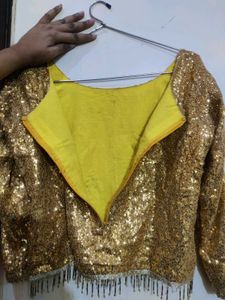 Gold Sequin Party Top