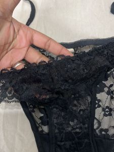 black net bikini brief