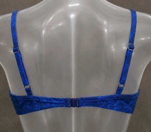 Blue Floral Print Bikini Top
