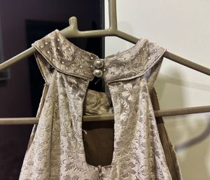 Elegant velvet Halter Neck Dress