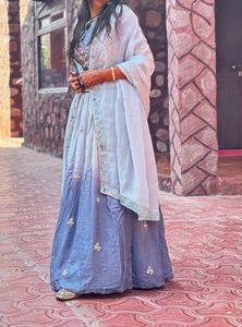Beautiful Blue Embellished Lehenga Choli