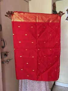 Pure Silk Red &amp; Gold Saree ❤️