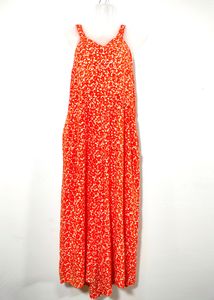 Orange Floral Dresses (Women's)