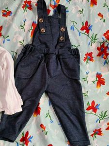 Girls Denim Overalls with Top