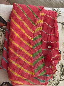 Pink Bandhej Dupatta