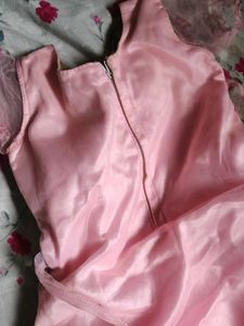 Pink Brocade &amp; Tulle Lehenga Choli