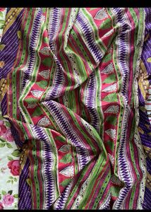Vibrant Purple Saree with Gold Embroidery