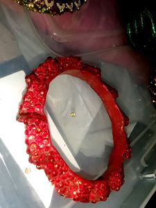 Sparkling Red Statement Bangle