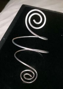 Custom Size Swirl Silver Arm Cuff