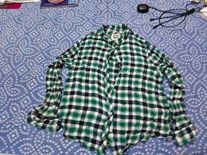 Green Plaid Button-Up Shirt dnmx
