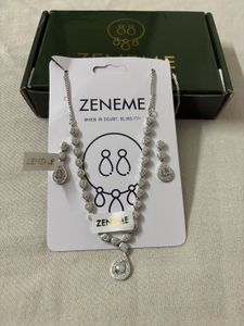 🆕Zeneme Jewellery Set with American Diamond