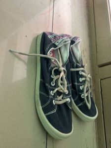 Comfortable Navy Blue Canvas Sneakers
