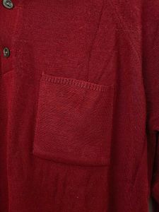 Men's Red Knit Polo Sweater