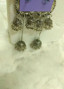 Long Silver Earrings