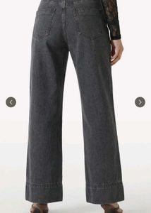 Chic Grey Wide-Leg Jeans | baggy jean