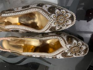Embroidered Slingback Heels