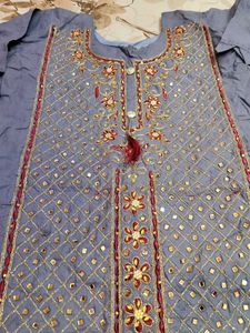 Heavy Mirror Embroidered Suit without DUPATTA