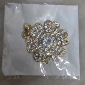 White Stones Flower Locket