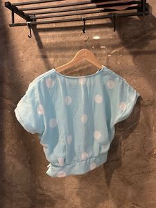 Light Blue Polka Dot Palazzo Pants