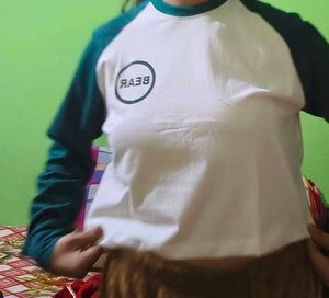 Cute Bear Graphic Long Sleeve Top
