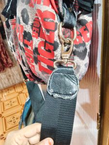 Stylish Leopard Print &amp; Text Shoulder Bag
