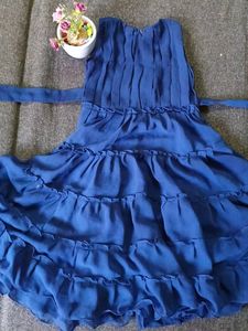 Blue Frock With  Shrug
