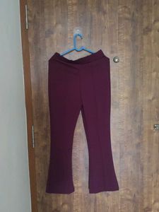 Burgundy Flared Pants