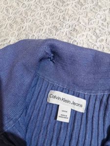 Ribbed Calvin Klein Polo Top