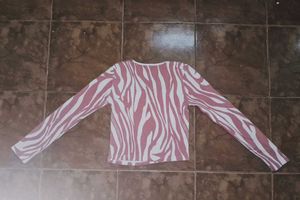 ​Pink Zebra Print Top