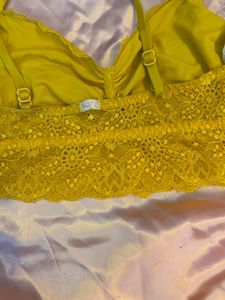 Yellow Lace Bralette Top