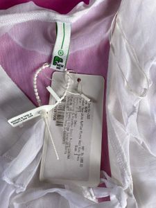 Sheer White Ruffle Tie-Front Top