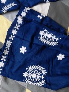 Elegant Navy Blue Kurta Set