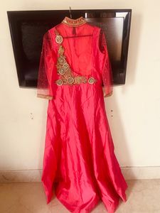 3 Piece Long Dress With Skirt