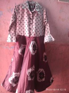 Combo Offer Satin Umbrella Full Film Frock For Girl Kids And One Other