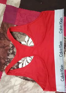 Calvin Klein Red Sports Bra