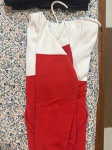 White &amp; Red Hoodie