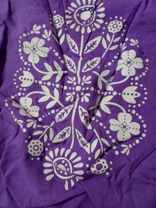 Purple Casual Plussize Kurta/Tunic