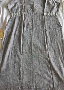 Embroidered Grey Kurta